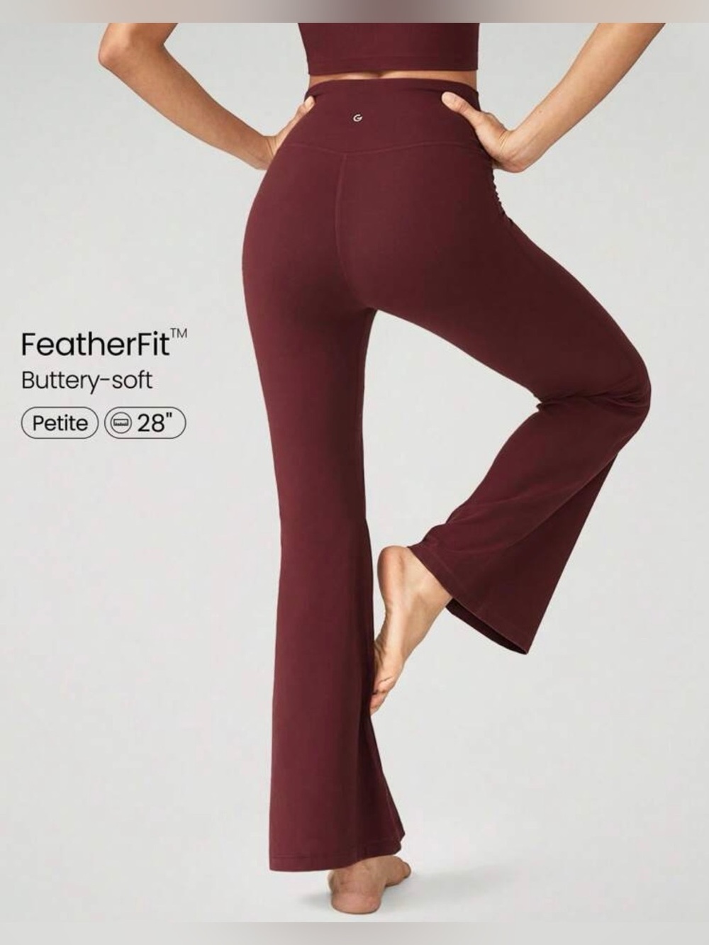 EUC Glowmode 28" FeatherFit Flared Leggings - Picture 3 of 11